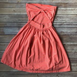 Ocean Drive Peach Cur-Out Back Cotton Sundress